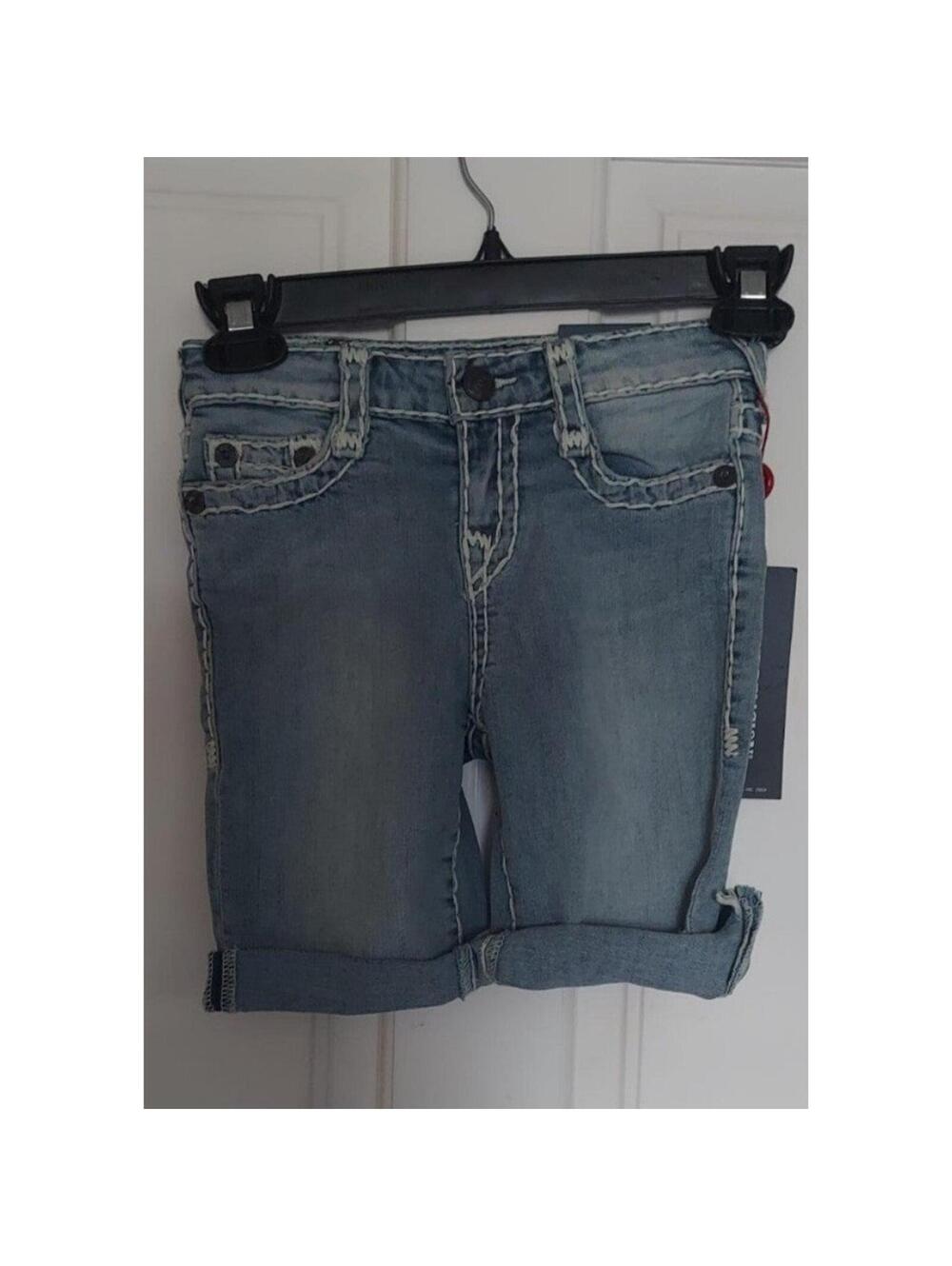 True Religion Boys Geno Beach Bum Cargo Shorts Sz 5 super T